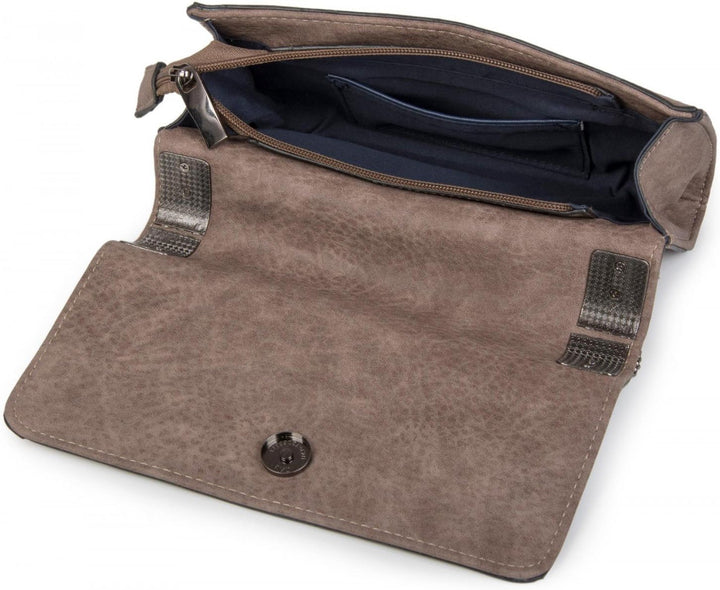 styleBREAKER Clutch, Abendtasche mit Metallspangen und Gliederkette, Vintage Design, Damen 02012046