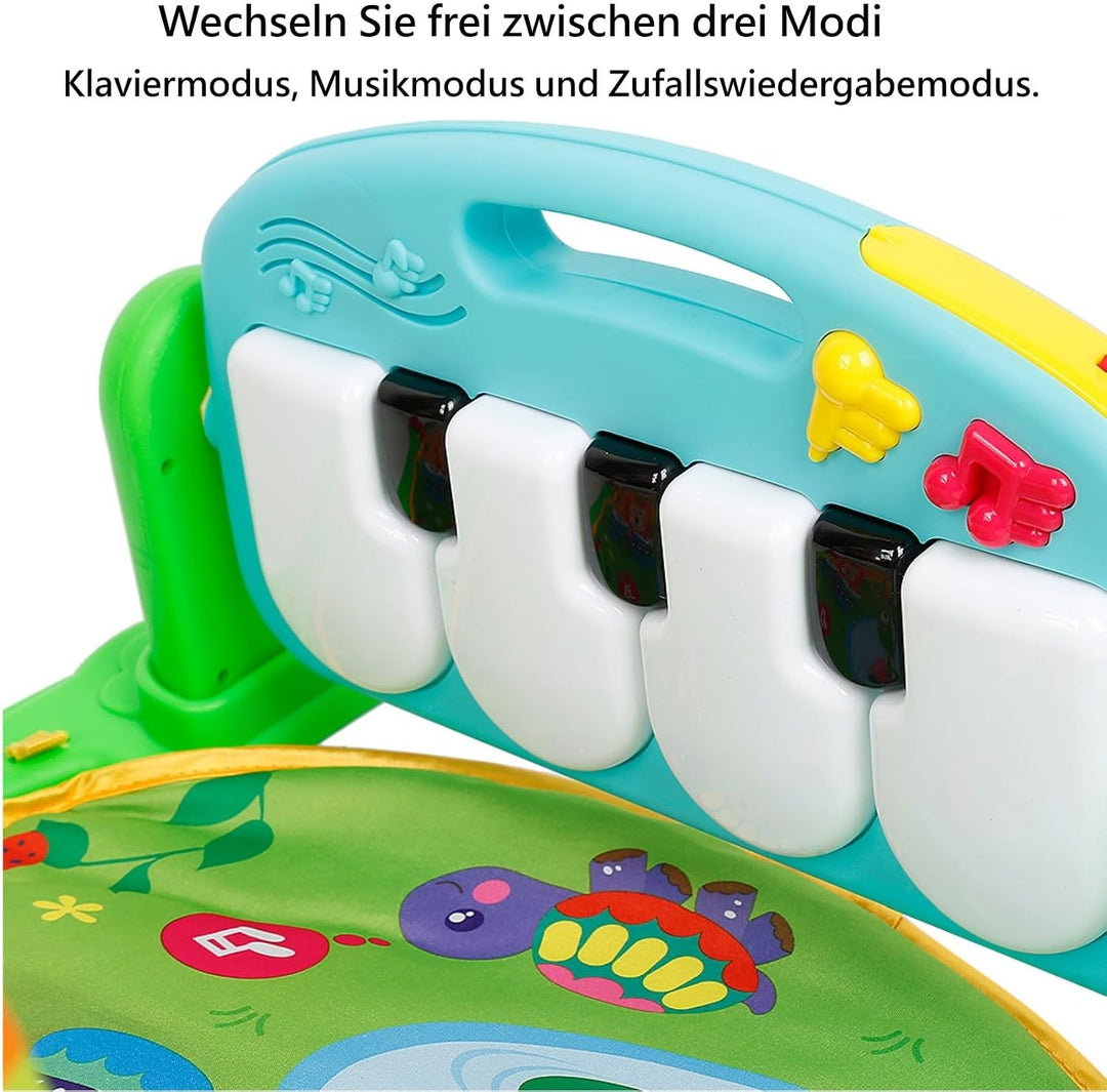 Baby Spielmatte mit Spielbogen – 4-in-1 Krabbeldecke, Activity-Decke für 0-3 Jahre, inkl. 4 abnehmba
