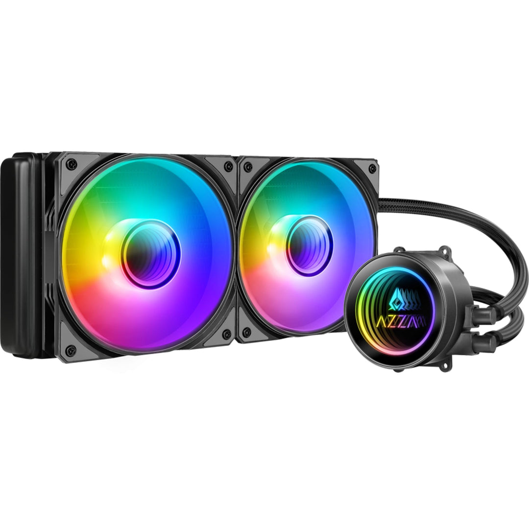 Azza LCAZ-240C-ARGB Computerkühlsystem Prozessor Flüssigkeitskühlung 12 cm Schwarz 1 Stück(e)