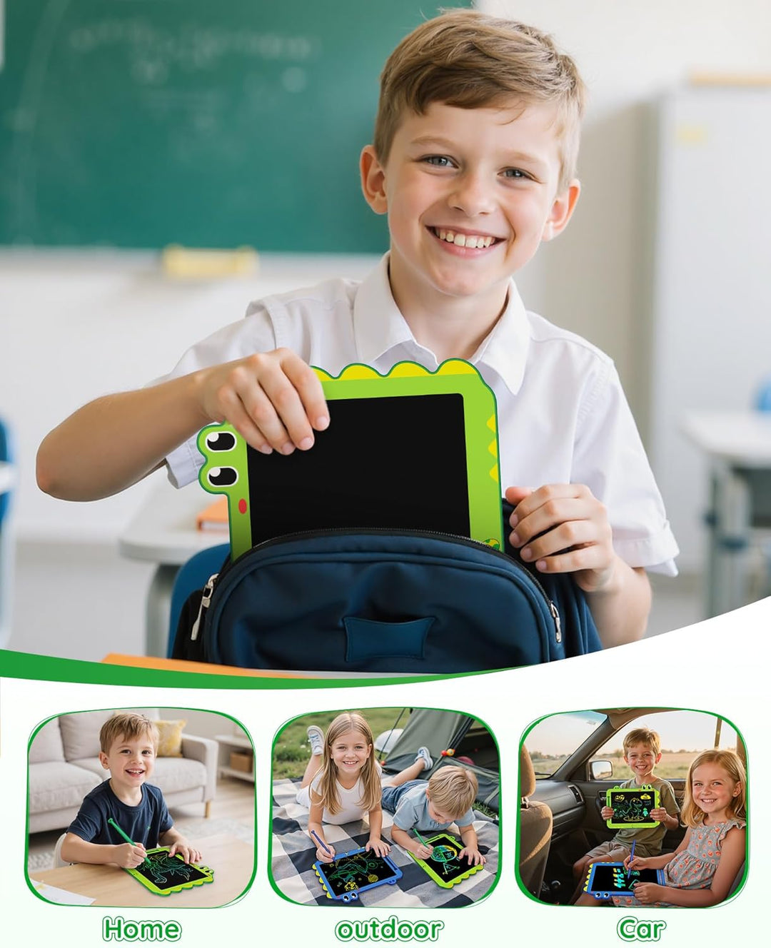 ORSEN LCD Schreibtafel Spielzeug ab 3 4 5 6 7 8 Jahre alt Junge Mädchen, 12-Zoll Bildschirm Zeichenb