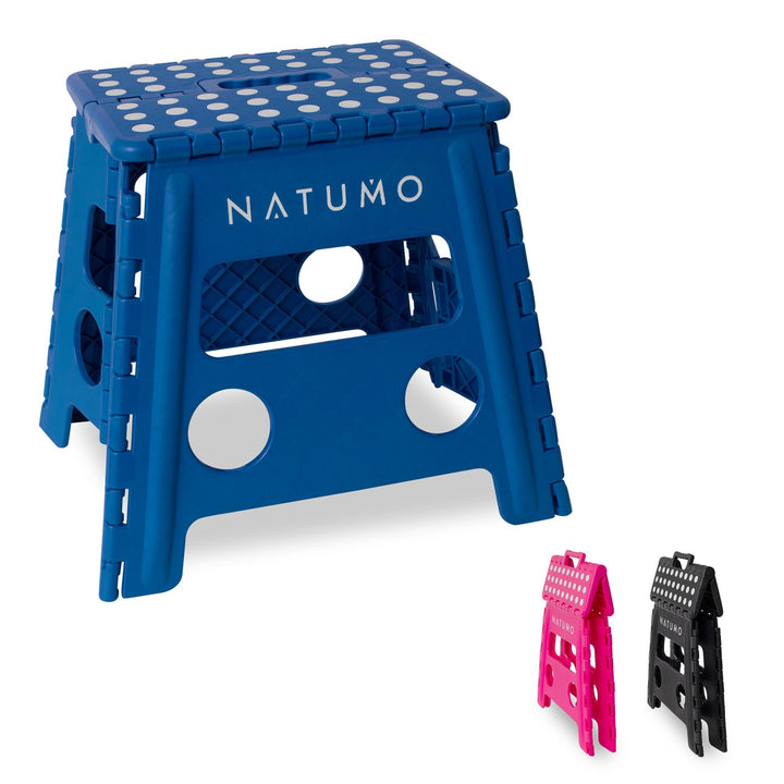 NATUMO® XL Tritthocker Kinder + Erwachsene, Klapphocker faltbar, Leichter und Rutschfester Klapptrit