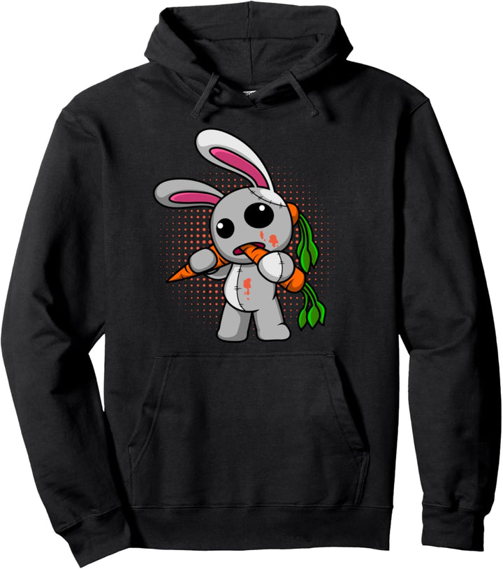 Kuscheltier Hase Horror Halloween Pullover Hoodie