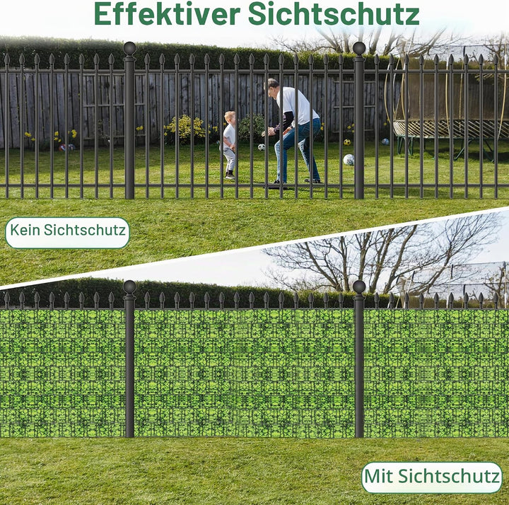 UISEBRT PVC Sichtschutzstreifen für Doppelstabmatten,35 m x 19 cm Doppelstabmattenzaun,Blickdichte Z