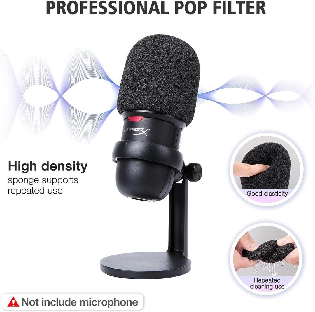 SUNMON für HyperX SoloCast / 2 Mikrofonarm– Universeller Solo Cast 2 Mic Boom Arm mit Mikrofonabdeck