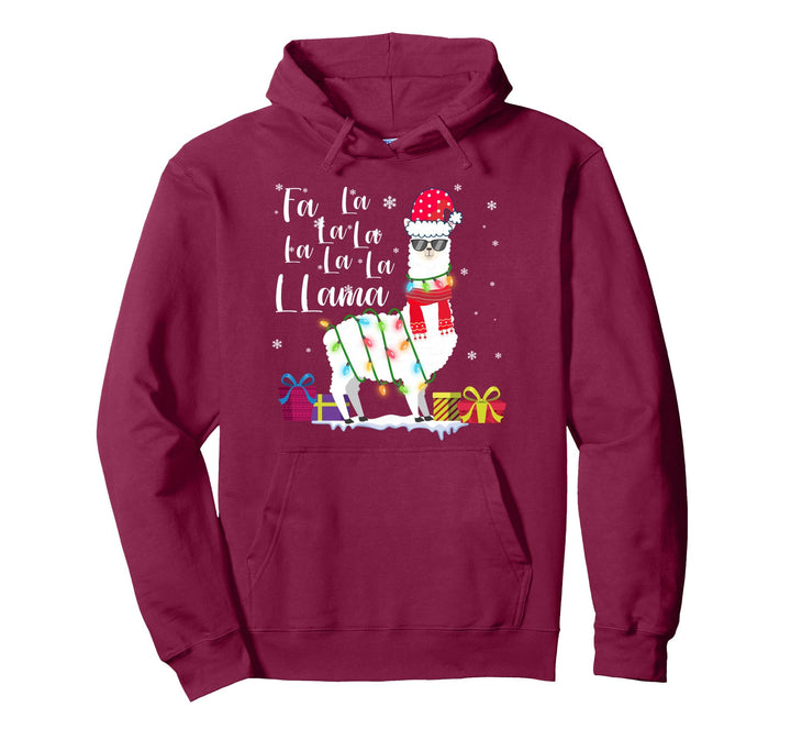 Lama Weihnachtspullover Fa La La Lama, lustiger X-Mas Lover Pullover Hoodie