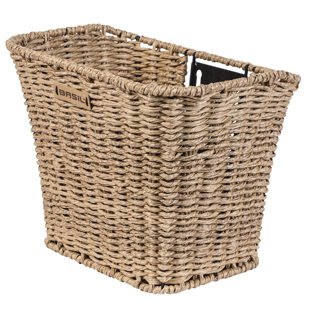 Basil Bremen Vorderradkorb (Rattan-Look) // Festmontage (Nicht abnehmbar) Seagrass, Seagrass