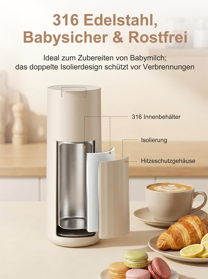 Reisewasserkocher Klein, 600ML Tragbarer Wasserkocher