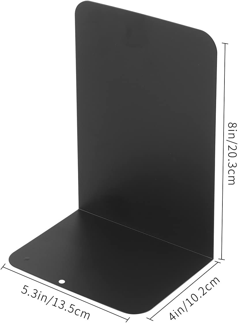 MSDADA 5 Paare Buchstützen, 102x203x135mm Buchstützen Metall Buchständer Bookends rutschfeste Buchst