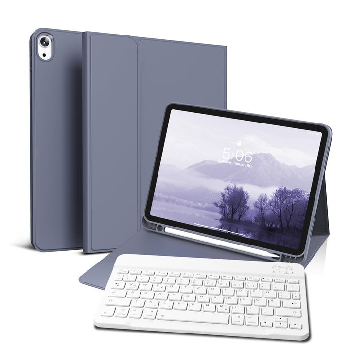 Hülle mit Tastatur für iPad Air 11 Zoll 2025 2024 (M3/M2), iPad Air 5 4 2022/2020 10,9 Zoll, Soft TP