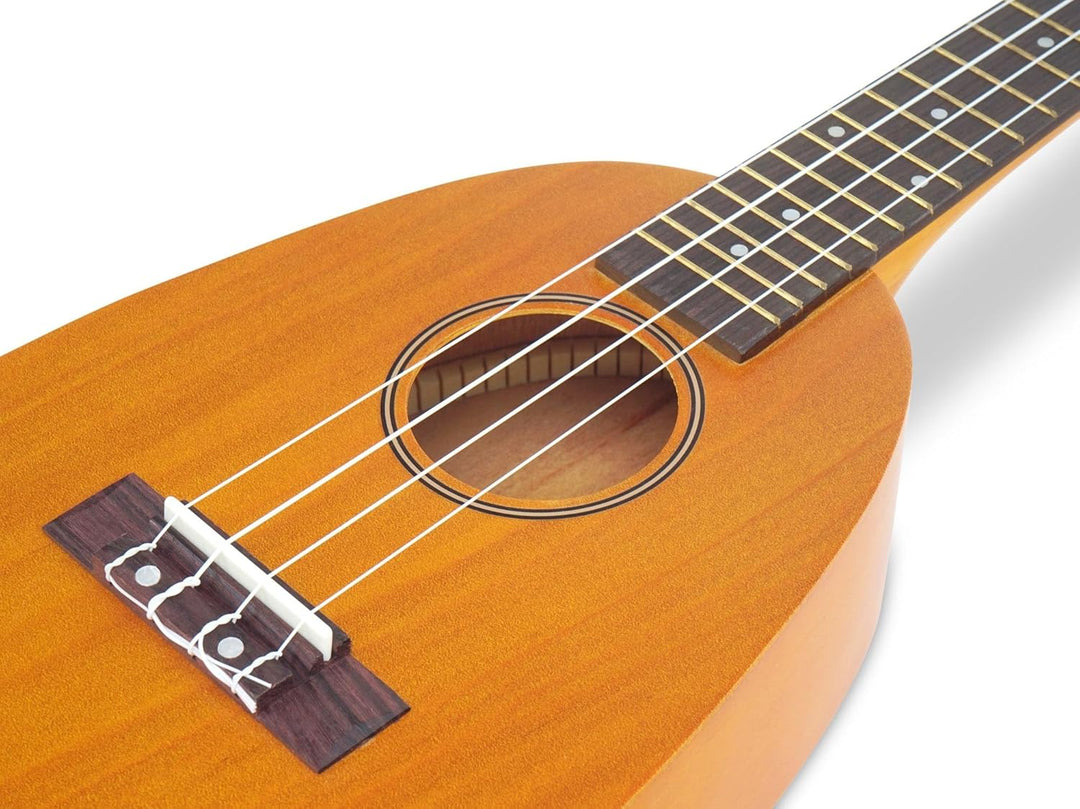 Classic Cantabile UC-240P NAT Konzert-Ukulele Pineapple (originelle Optik, 18 Bünde, edle Verarbeitu