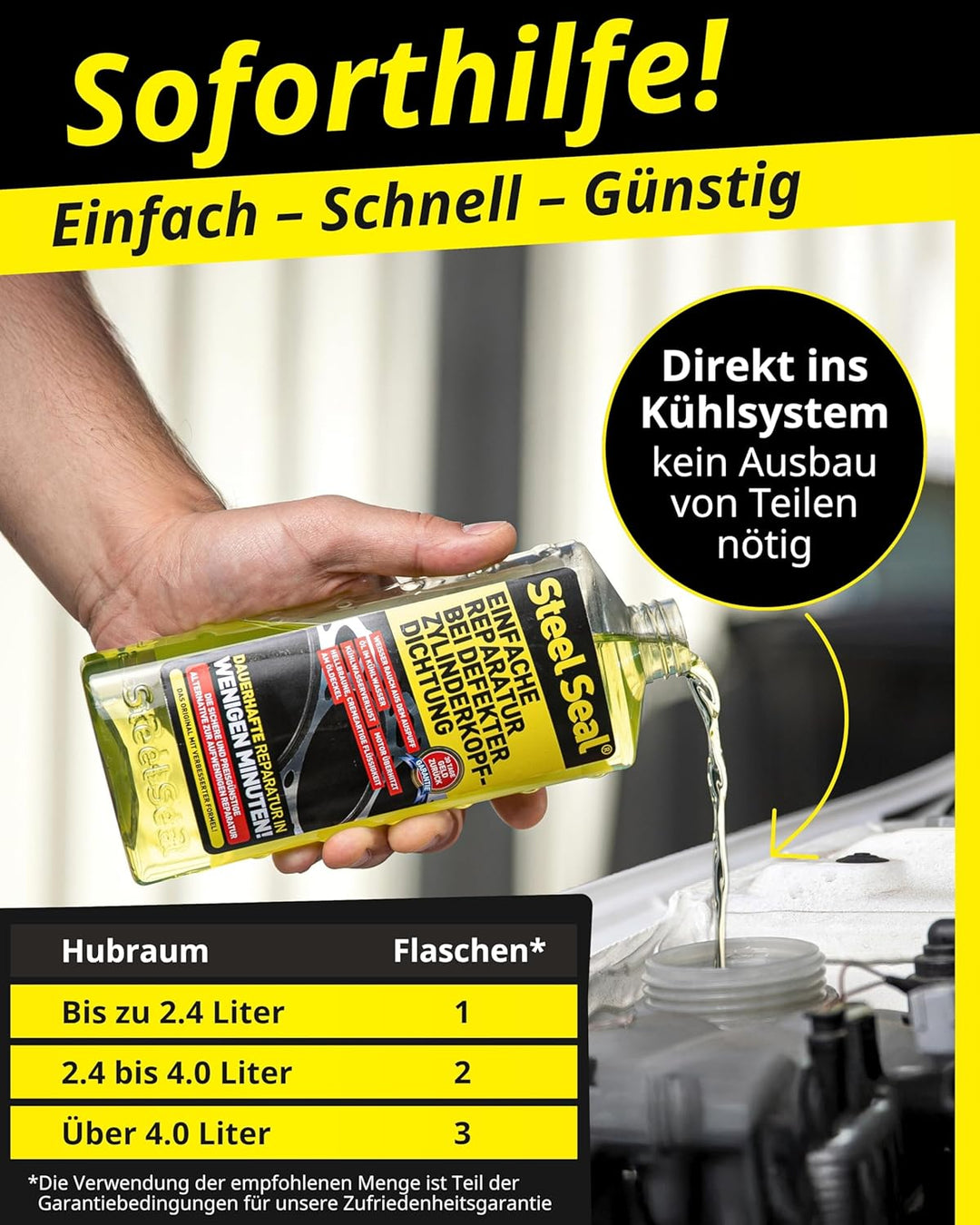 STEEL SEAL - Einfache Reparatur defekter Zylinderkopfdichtungen - Kopfdichtung Dichtmittel mit verbe
