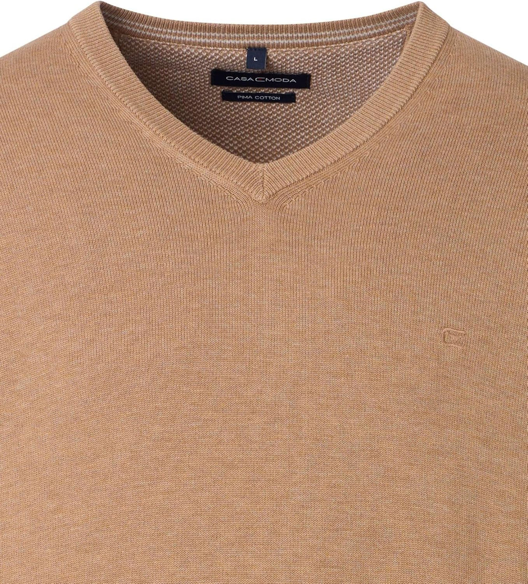 CASAMODA Herren Pullover mit V-Ausschnitt unifarben Elastischer Bund M Braun (630), M Braun (630)