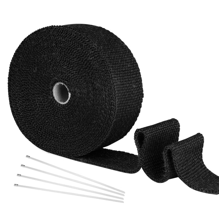 Yizhet Hitzeschutzband Auspuff Hitzeschutzband Basaltfaser Auspuffband Motorrad Hitzeschutzband mit