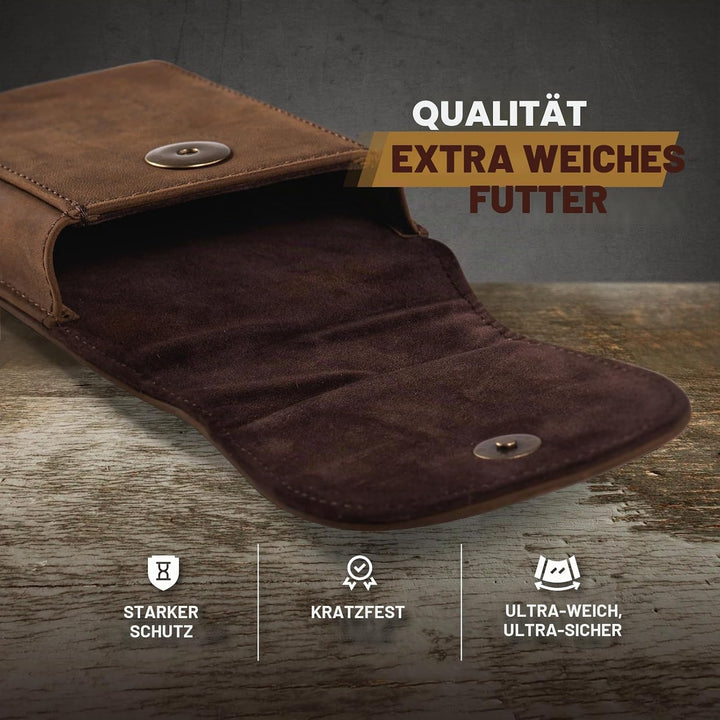 Hengwin Leder Handy Holster Fall Taille Gürtel Tasche für iPhone 17 Pro Max/16Plus iPhone 16 15 14 1