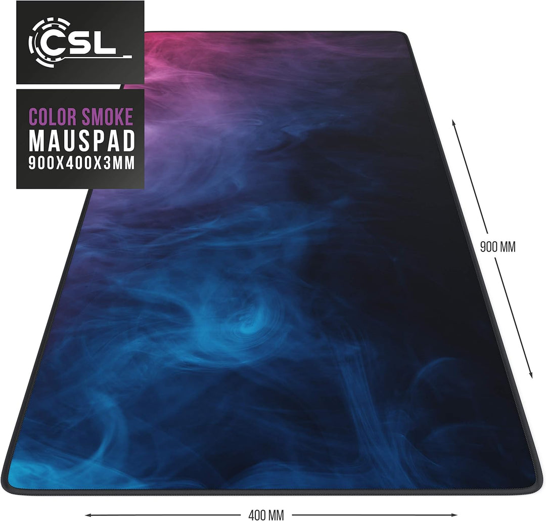 CSL - XXL Mauspad Gaming 900x400 mm - XXL Mousepad gross mit Motiv - Tischunterlage Large Size - ver