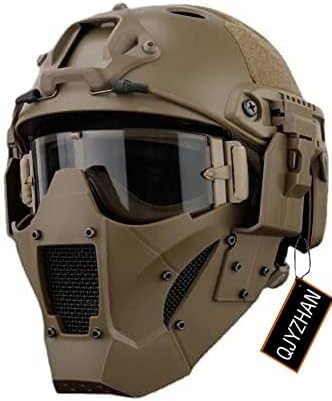 Fast Helm Airsoft Steel Mesh Half Face Schutzmaske Und Schutzbrille, Für Rollenspiele CS Games TAN s