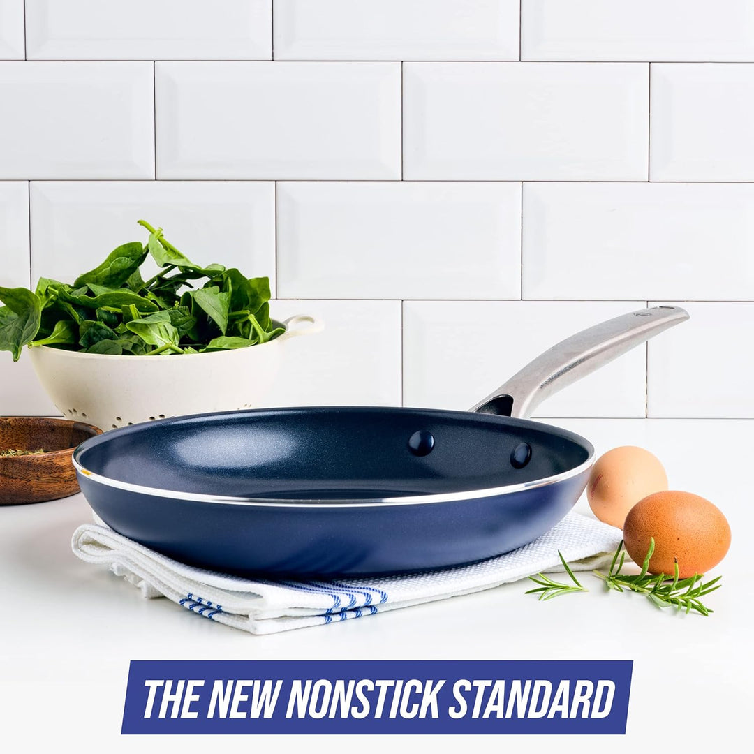 Blue Diamond Cookware Diamon Infused Bratpfanne (24cm), keramische Antihaftbeschichtung, PFAS-frei,