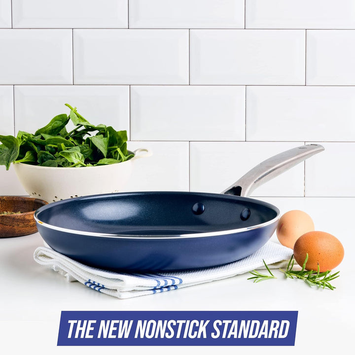 Blue Diamond Cookware Diamon Infused Bratpfanne (24cm), keramische Antihaftbeschichtung, PFAS-frei,