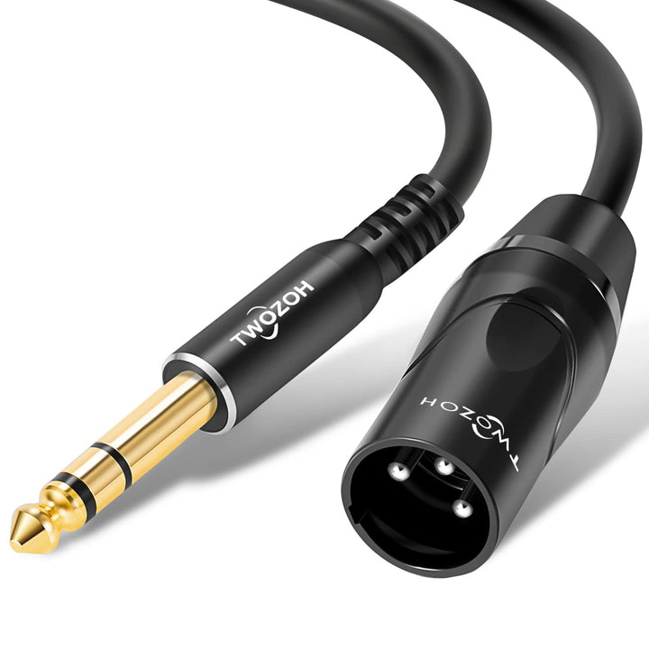 Twozoh XLR auf Klinke 6,3 10M, XLR Stecker auf TRS 6,35 mm Stereo Gitarrenkabel (Profesional/Hifi) 1