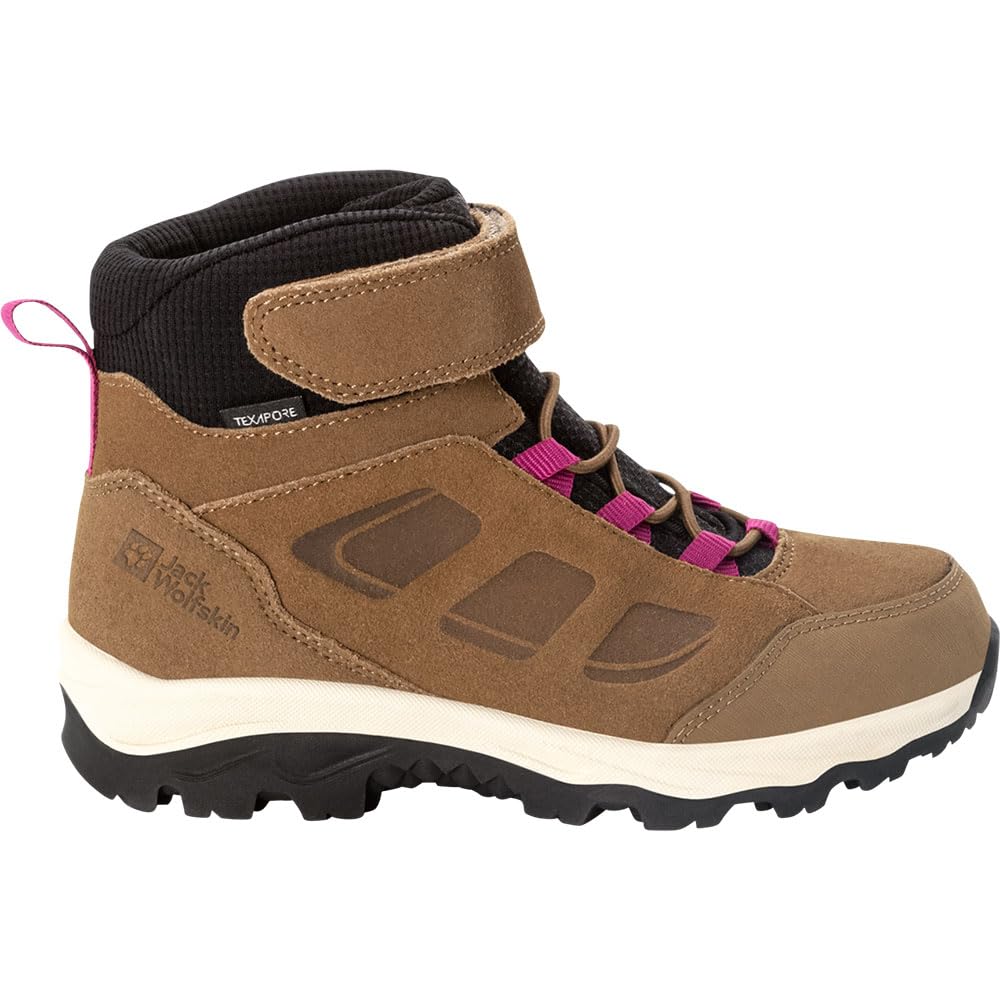 Jack Wolfskin Unisex Kinder Vojo Lt Texapore Mid KOutdoorschuhe 34 EU Brown Pink, 34 EU Brown Pink