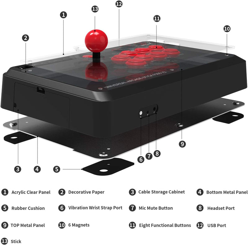 Mayflash Universal Arcade Flight-Stick F500