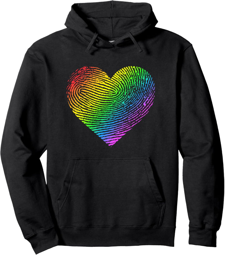 Regenbogen Herz LGBT CSD Pullover Hoodie