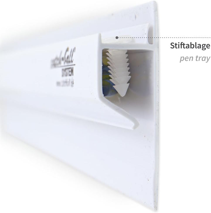 Franz Mensch 1 Stück Hygostar Catch-ball-System, Notebord, weiss, L: 80cm, B: 7cm, H: 2,3cm, Karton,