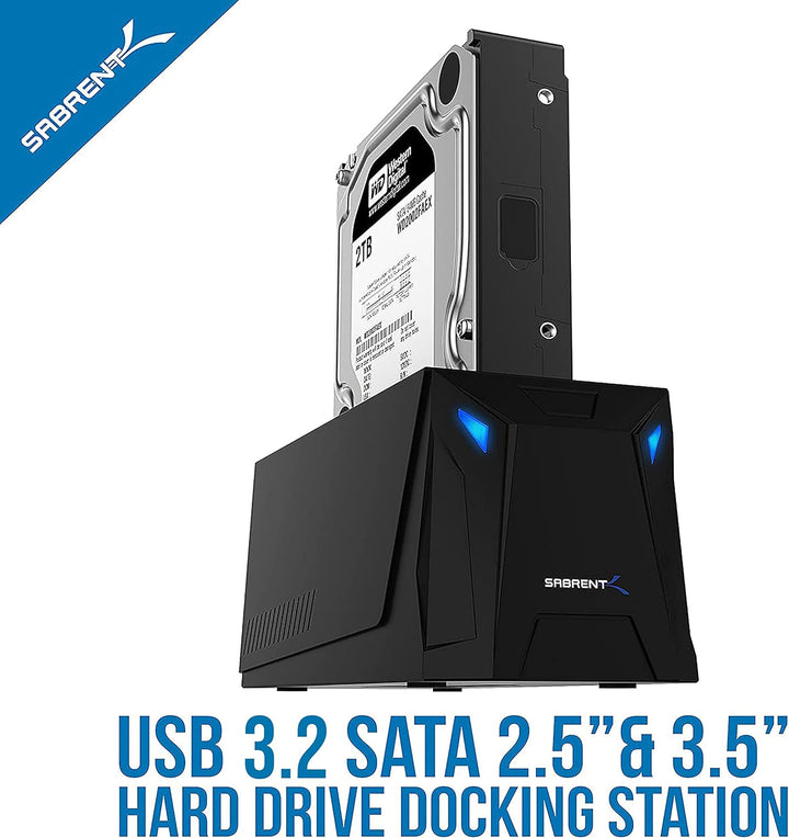 SABRENT SSD/HDD 2,5/3,5 Zoll Docking Station, festplatten gehäuse, USB 3.2 Gen1 Hard Drive, sata auf