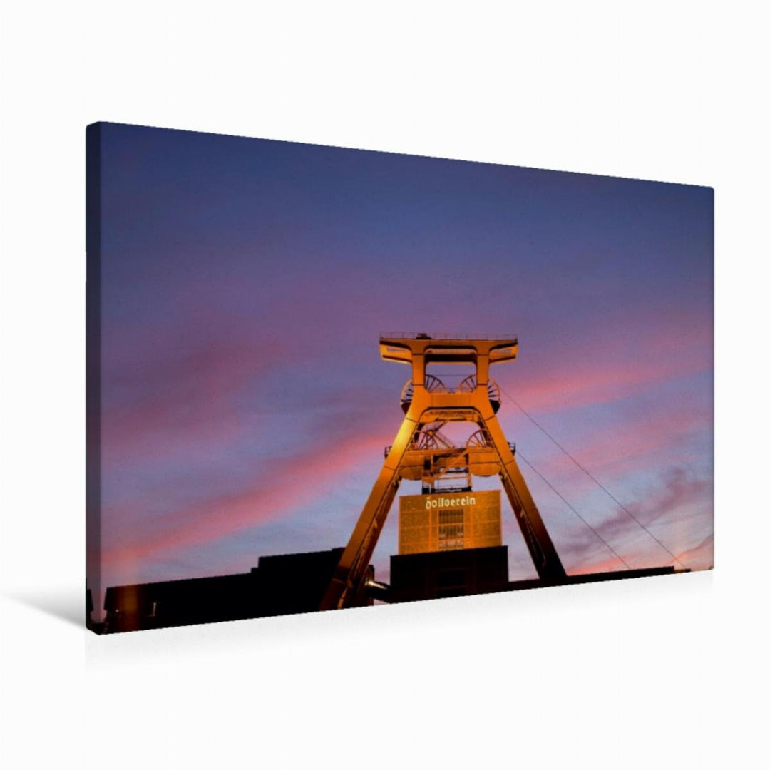 Premium Textil-Leinwand 75 x 50 cm Quer-Format Zeche Zollverein Essen | Wandbild, HD-Bild auf Keilra