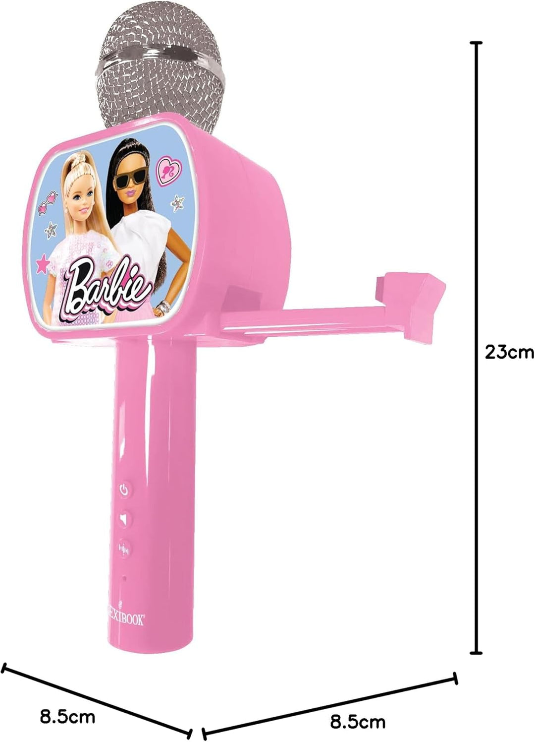 Lexibook MIC240BB Barbie, Bluetooth-Mikrofon mit Sprachwechselfunktion, inkl. Handyhalter, integrier