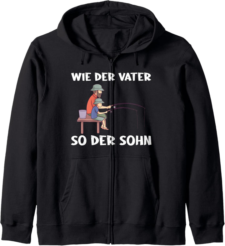 Wie Der Vater So Der Sohn Angeln Angler Fischer Spruch Kapuzenjacke