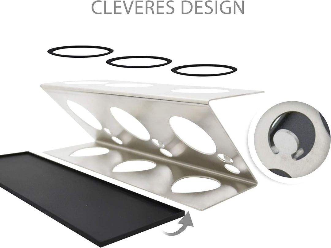 Levivo Flaschenhalter / Abtropfhalter für Wassersprudler Flaschen Glas &amp; PET, inklusive Wasserfangsc