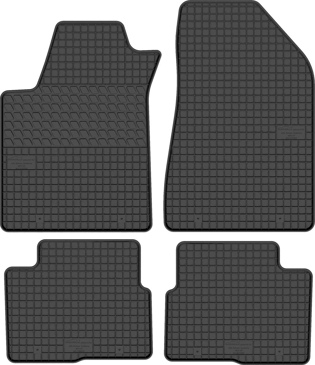 Gummimatten Gummi Fussmatten Satz für Alfa Romeo Giulietta (2010-2014) - Passgenau