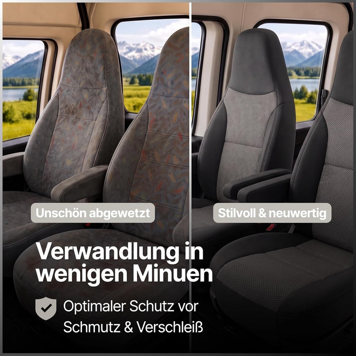 Generisch Sitzbezüge für Wohnmobile, Pilotsitze, Fahrersitz und Beifahrersitz, 2 Sitzer, Hochwertige
