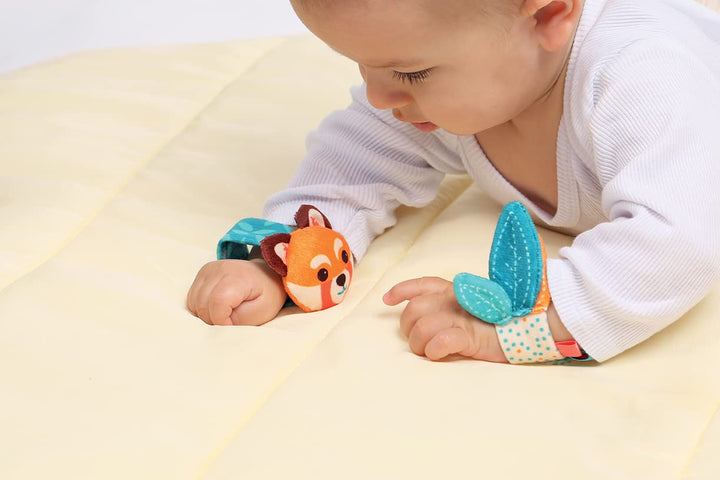 LUDI — Rasseln mit Händen und Füssen — Spielzeug zum Erwachen des Babys — von Geburt an — entwickelt