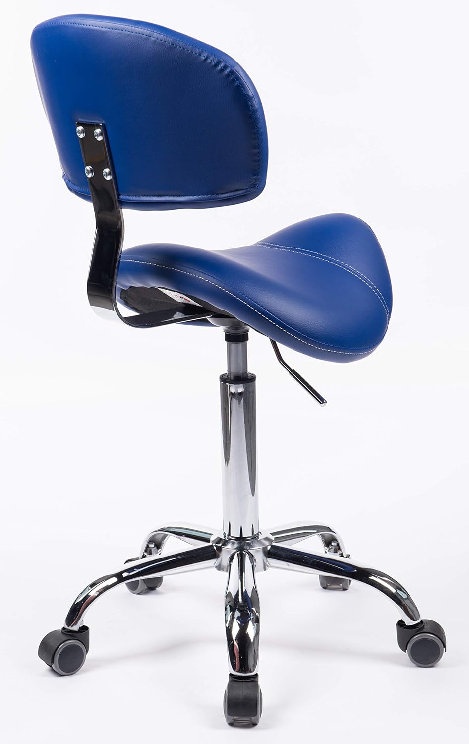 1stuff® Sattelhocker MULY BIGBACK Sattelstuhl mit Lehne - Sitzhöhe bis ca. 74cm - ergonomischer Roll