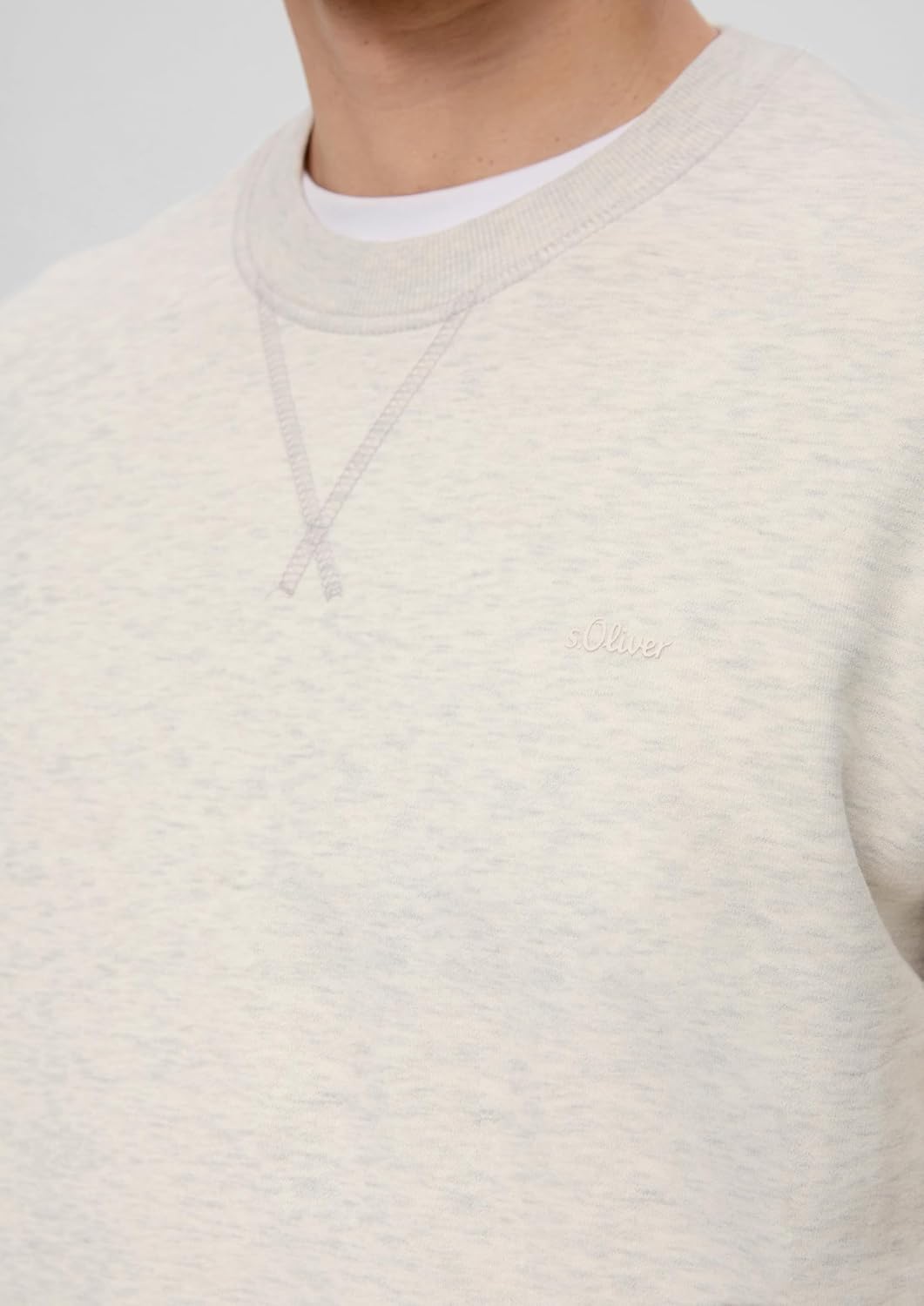 s.Oliver Herren Sweatshirt, XL Creme 0705