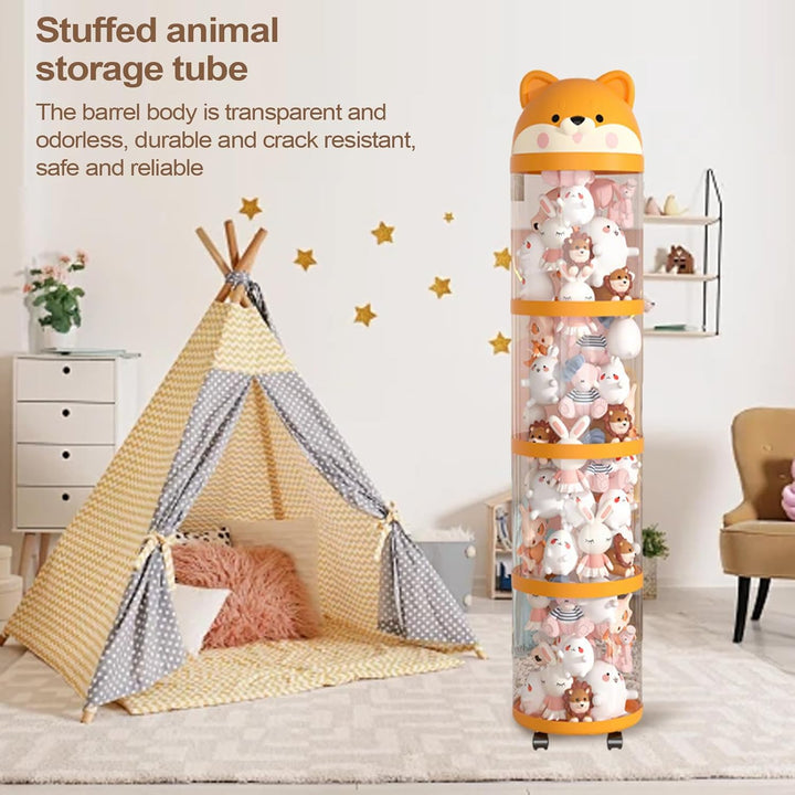 Aufbewahrungsröhre Kuscheltiere, Plüschtier Aufbewahrung Röhre, Stofftier Organizer, Stuffed Animal