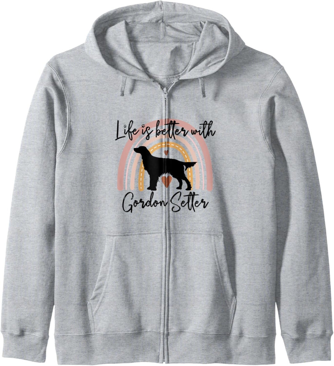 Life Better Gordon Setter Regenbogen-Hund Damen Kapuzenjacke