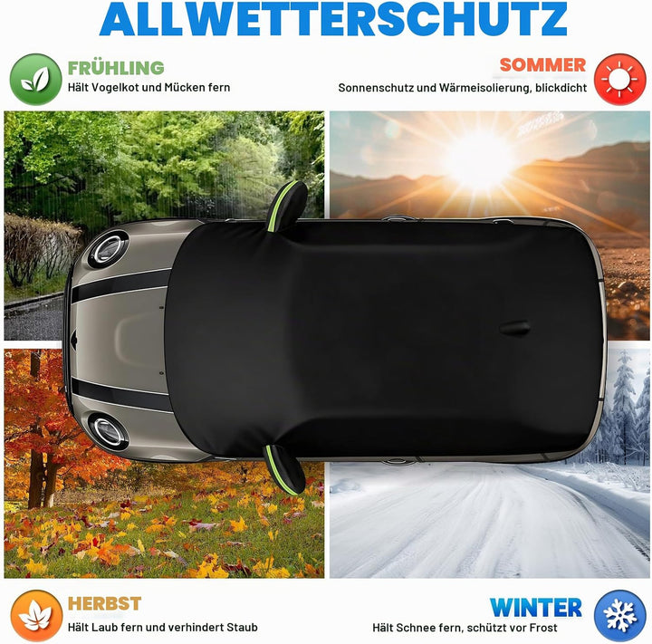 Autoabdeckung Wasserdicht Ersatz für Mini Cooper 3 Door 2000-2026 Mini Hardtop, Sonnenfest Hälfte Au