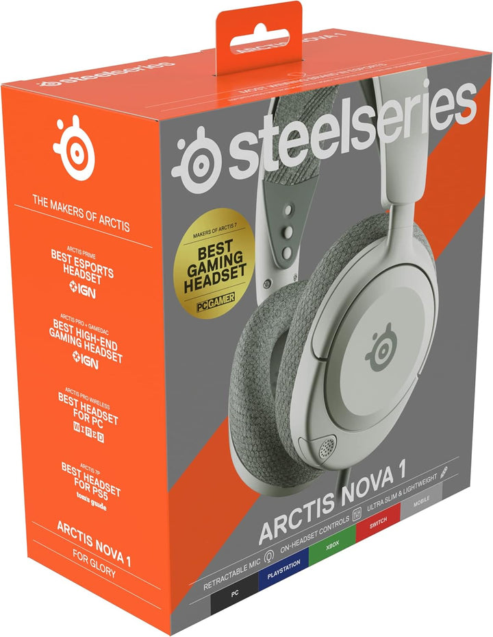 SteelSeries Arctis Nova 1 Multi-System-Gaming-Headset – HiFi-Treiber – 360° räumliches Audio – Komfo