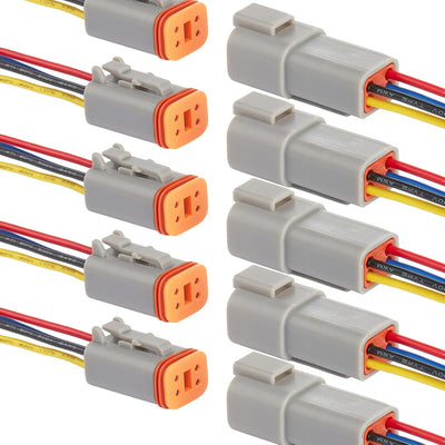 WOODGUILIN DT Stecker Connectors 4 Polig,DT Wasserdichter Steckverbinder,DT Stecker Steckverbinder,D