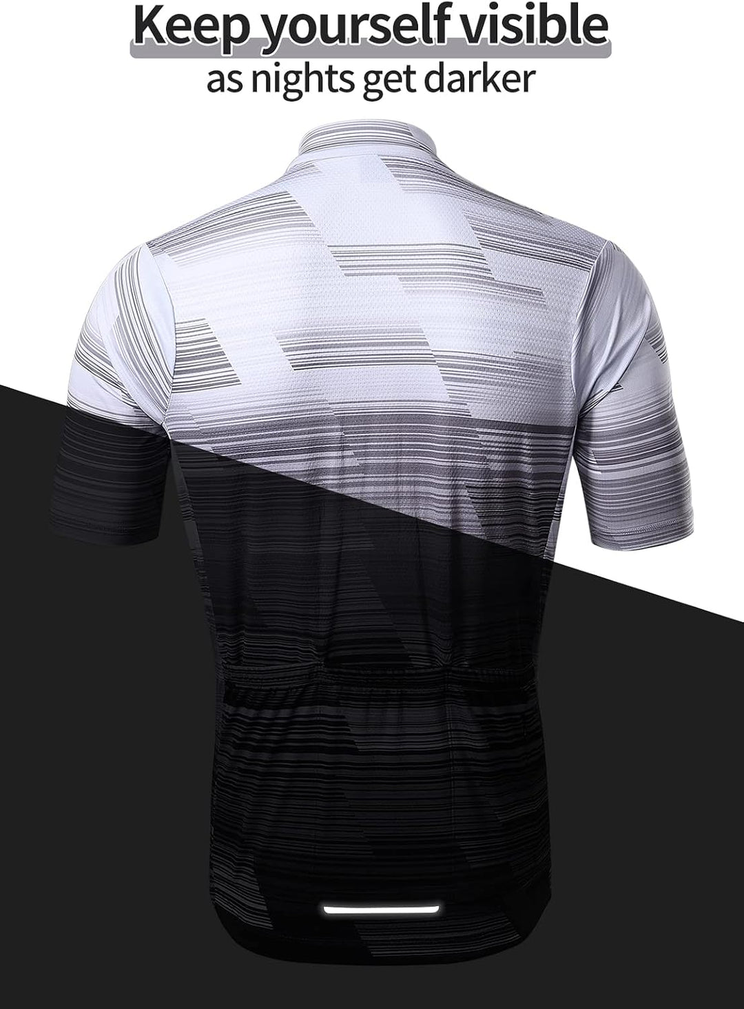 BERGRISAR Kurzarm Fahrradtrikot Herren Radtrikot mit Reissverschluss Taschen Trikots für MTB Mountai