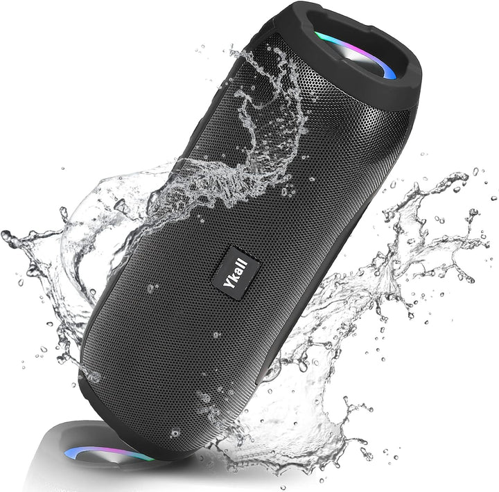 Ykall Bluetooth Lautsprecher 20w, LED Musikbox, Bluetooth Box, Wasserdicht IPX6,360° HD Stereo Lauts