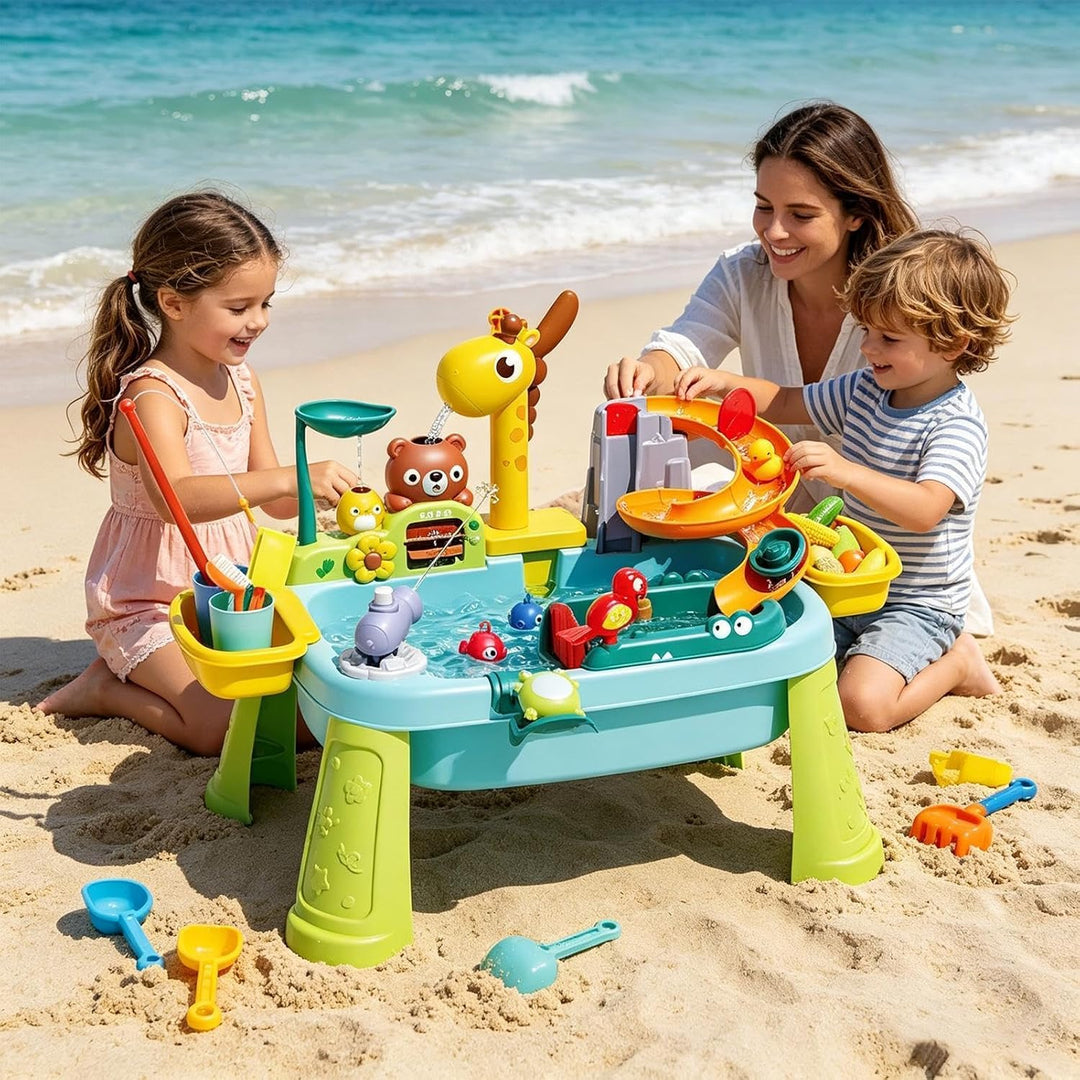Wassertisch Giraffen-Wasserhahn pädagogisches Angelspielzeug | Küchen-Spielspüle mit fliessendem Was