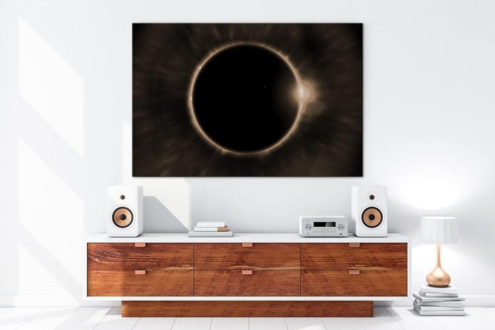 deyoli gewaltige Sonnenfinsternis Format: 80x60 Effekt: Sepia als Leinwandbild, Motiv fertig gerahmt