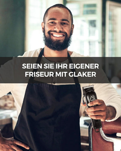 GLAKER Haarschneidemaschine für Herren + Haarschneider Kit, Akku-Friseur Professionelles Haarschneid