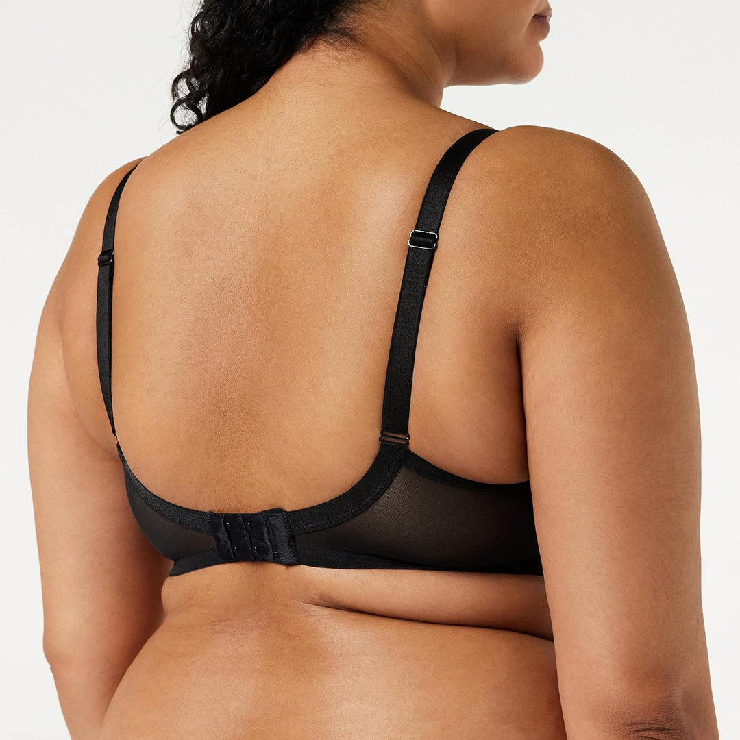 Gossard Damen Plunge-BH 80C Schwarz / Rot, 80C Schwarz / Rot