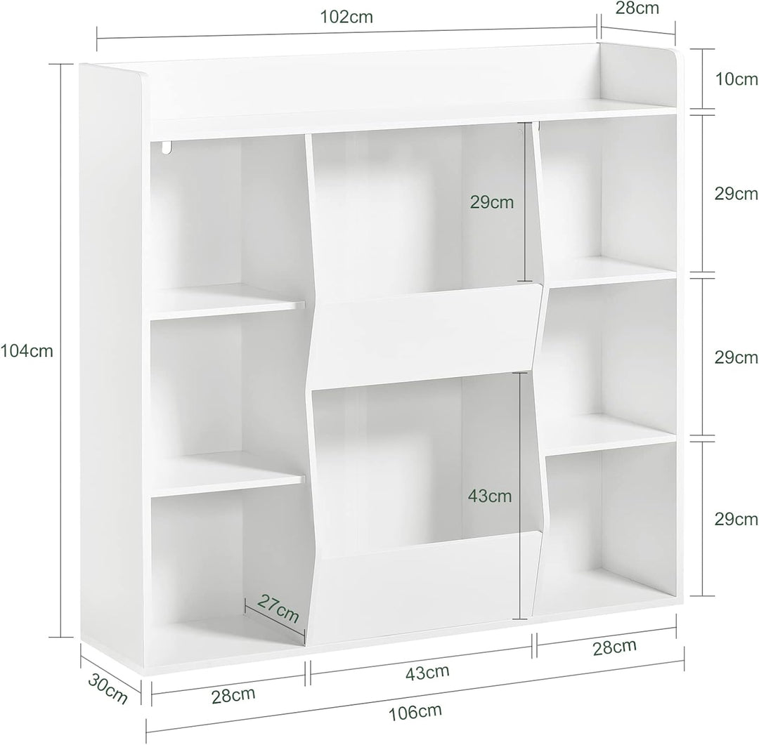 SoBuy Kinder Bücherregal Montessori Regal Kinderzimmer mit 8 Offenes Fach Kinderregal für Spielzeug