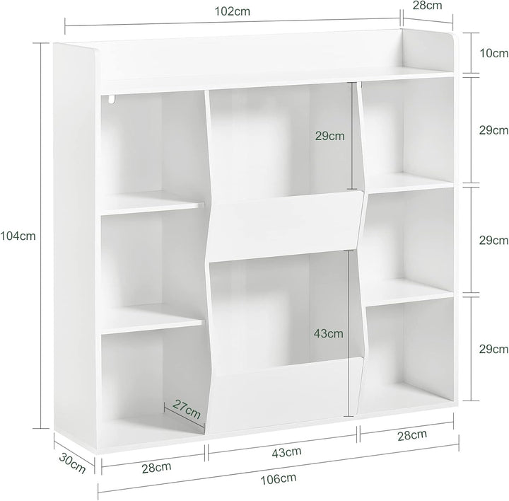 SoBuy Kinder Bücherregal Montessori Regal Kinderzimmer mit 8 Offenes Fach Kinderregal für Spielzeug